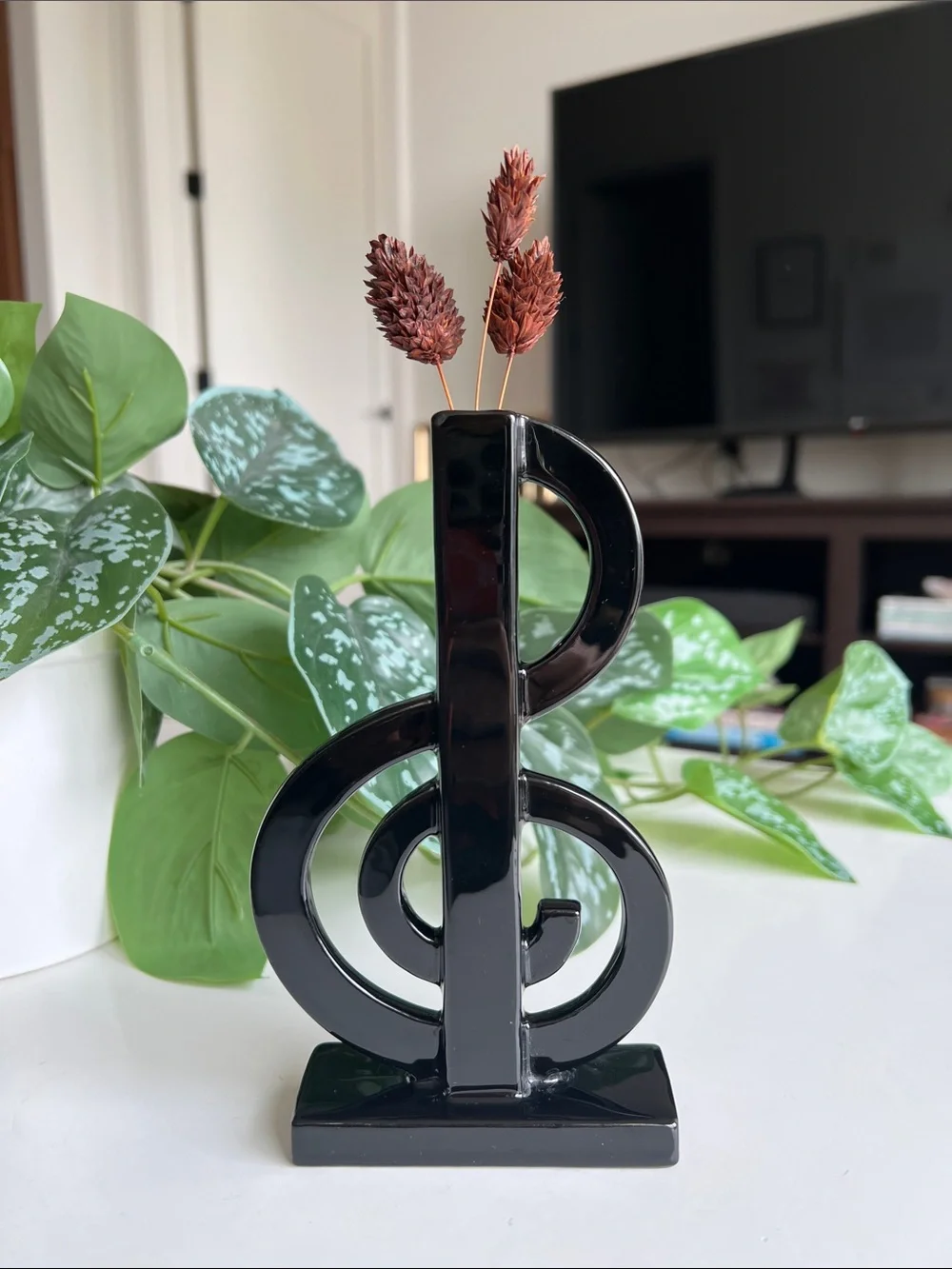 Vintage Fitz and Floyd Music Note Treble Clef Bud Vase